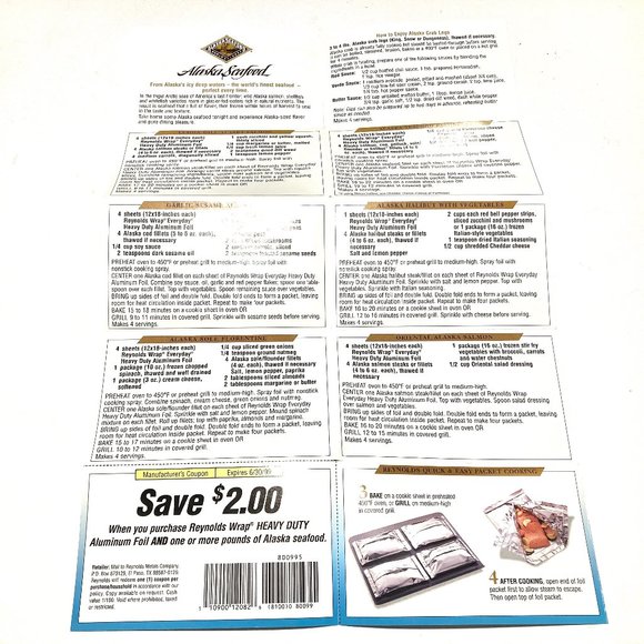 3 Vintage Reynolds Wrap promo Recipe Packets - Picture 5 of 14